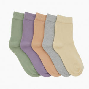 5 Pairs Kids' Soft Bamboo Viscose Socks, Comfort for All-Day Wear, High Quality Moisture