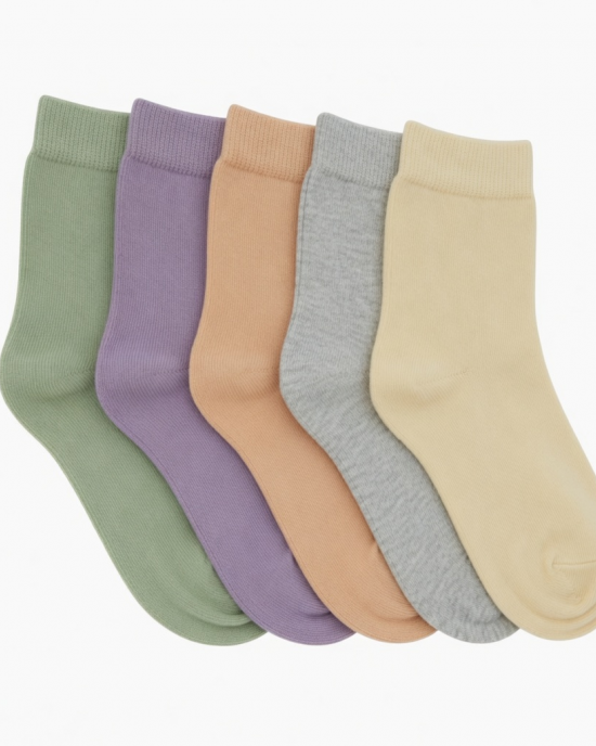 5 Pairs Kids' Soft Bamboo Viscose Socks, Comfort for All-Day Wear, High Quality Moisture