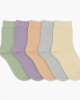 5 Pairs Kids' Soft Bamboo Viscose Socks, Comfort for All-Day Wear, High Quality Moisture