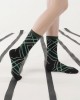 Men Women Personality Cotton Crew Socks Harajuku Irregular Geometric Woven for Cross