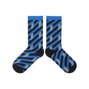 Men Women Personality Cotton Crew Socks Harajuku Irregular Geometric Woven for Cross