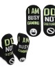 Unisex Cotton Socks with Grips Not Disturb Busy Gaming Rubber Letters Socks Gift