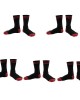 Men Harajuku Double Striped Crew Socks Ribbed Knit Combed Cotton Sport Hosiery
