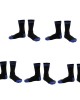 Men Harajuku Double Striped Crew Socks Ribbed Knit Combed Cotton Sport Hosiery