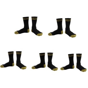 Men Harajuku Double Striped Crew Socks Ribbed Knit Combed Cotton Sport Hosiery