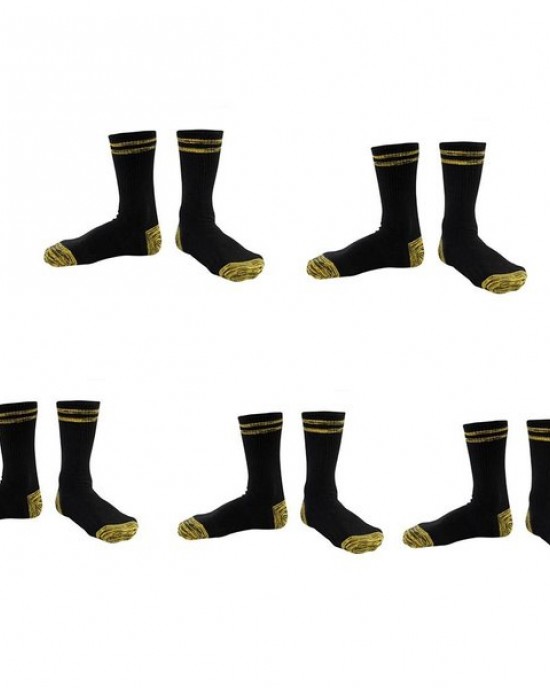 Men Harajuku Double Striped Crew Socks Ribbed Knit Combed Cotton Sport Hosiery