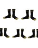 Men Harajuku Double Striped Crew Socks Ribbed Knit Combed Cotton Sport Hosiery
