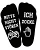 Cotton Socks For Active Boys Adults Gaming Message Crew Socks with Nonslip Sols