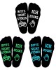 Cotton Socks For Active Boys Adults Gaming Message Crew Socks with Nonslip Sols