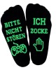 Cotton Socks For Active Boys Adults Gaming Message Crew Socks with Nonslip Sols