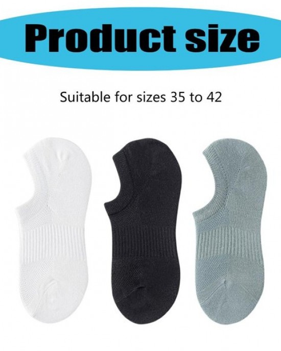 No Show Socks Breathable Low Cut Socks Antis Slip Invisible Liner Socks for Mens