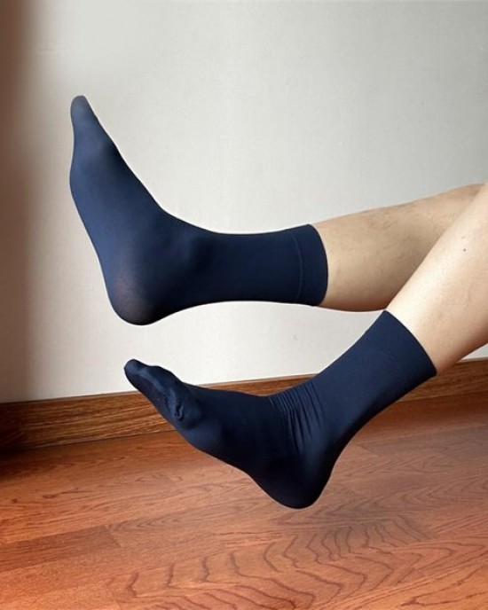 Men's Dress Socks Nylon Silk Socks Breathable Ankle Socks Casual Business Socks Soft