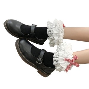 1 Pair Cotton Lace Ruffle Style Socks Boat Socks Breathable Cute Lolitas Socks