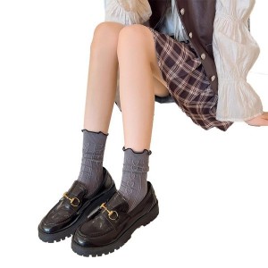 Womens Ankle High Socks Cotton Bootie Socks Cute Sweet Frilly Crew Socks Lolitas Ankle