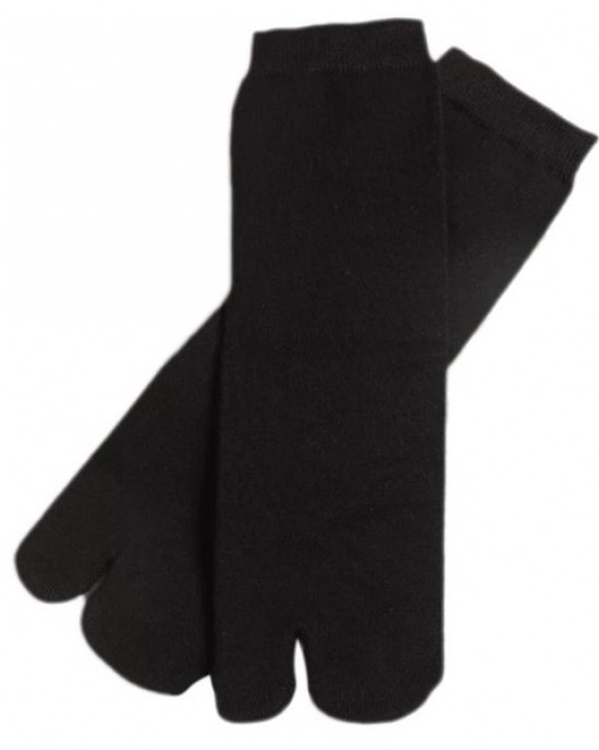 Unisex Flip Flop Slipper Crew Socks Split 2 Toe Sandal Tabi Solid Color Hosiery