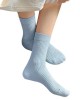 Women Cotton Middle Calf Socks Harajuku College Style Star Pattern Crew Socks
