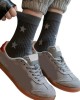 Women Cotton Middle Calf Socks Harajuku College Style Star Pattern Crew Socks