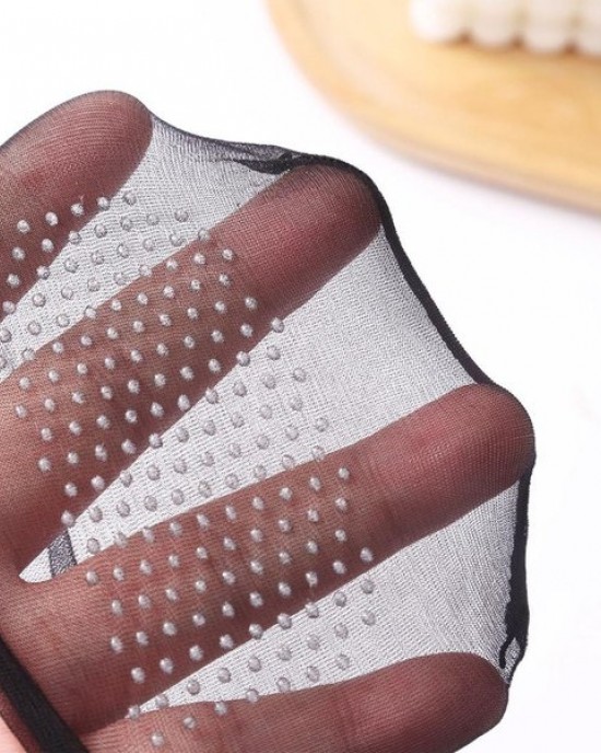 Breathable No Show Liner Socks with Silicone Grip Dots, Sheer Low Cut Summer Socks for